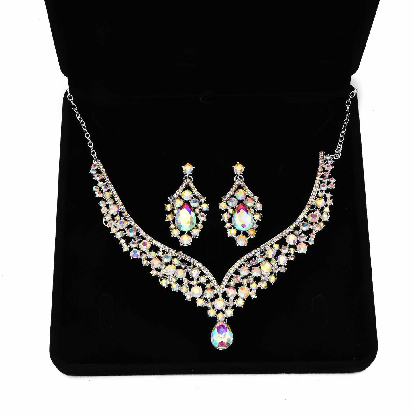Bride Wedding Two-piece Exquisite Rhinestone Suite Necklaces