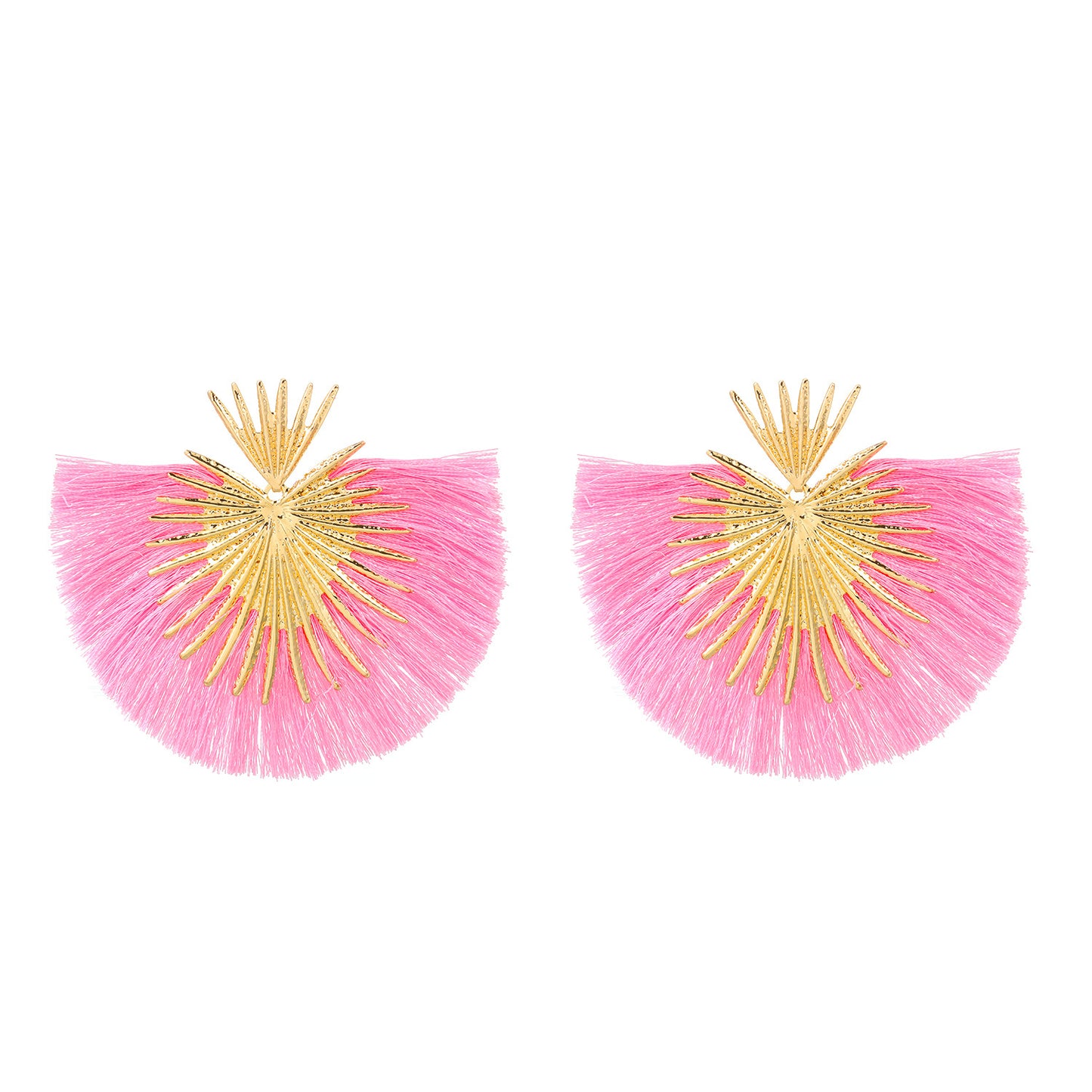 Temperament Heart-shaped Female Personality Simple Fan-shaped Earrings