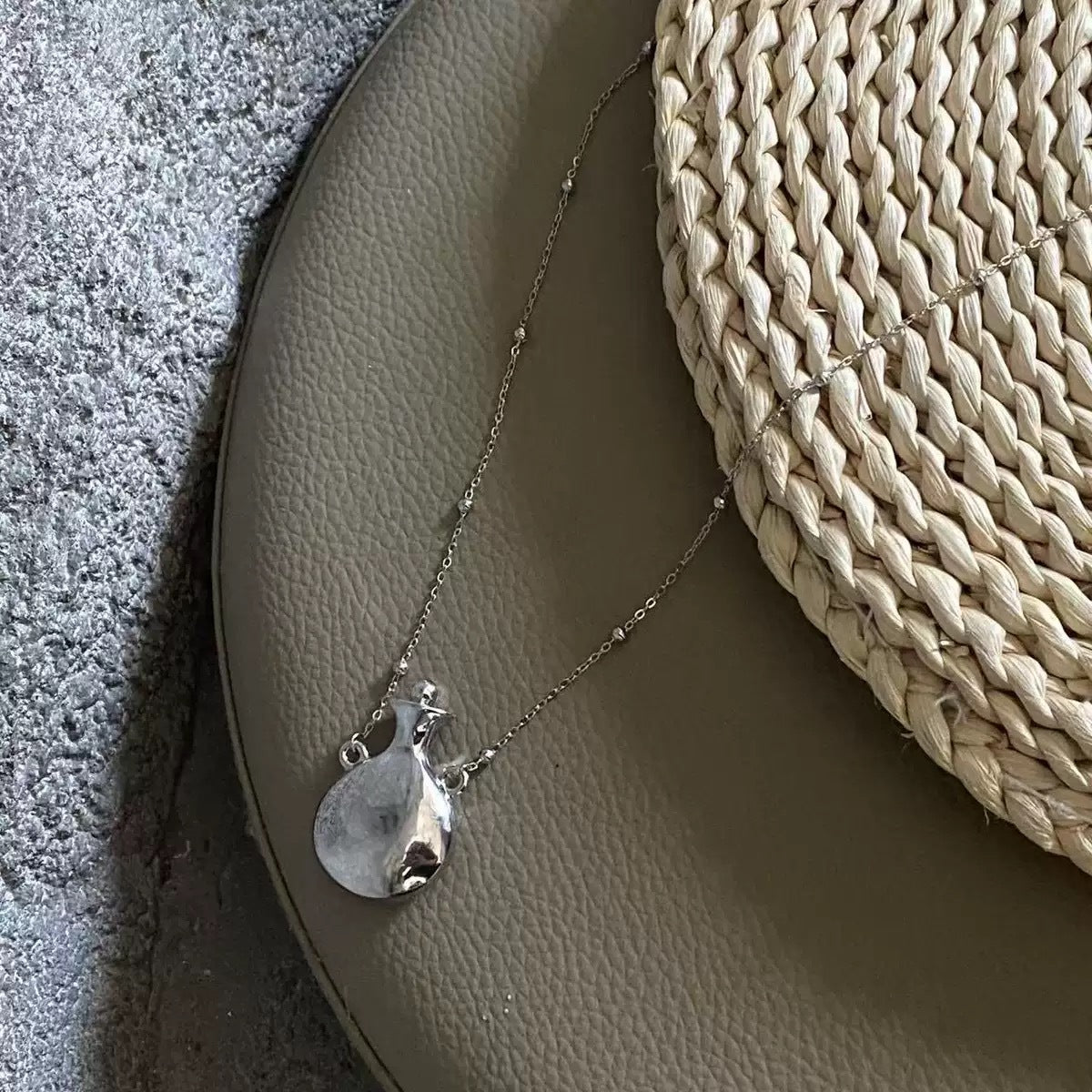 Women's Titanium Steel String Beads Chain Sweet Cool Necklace
