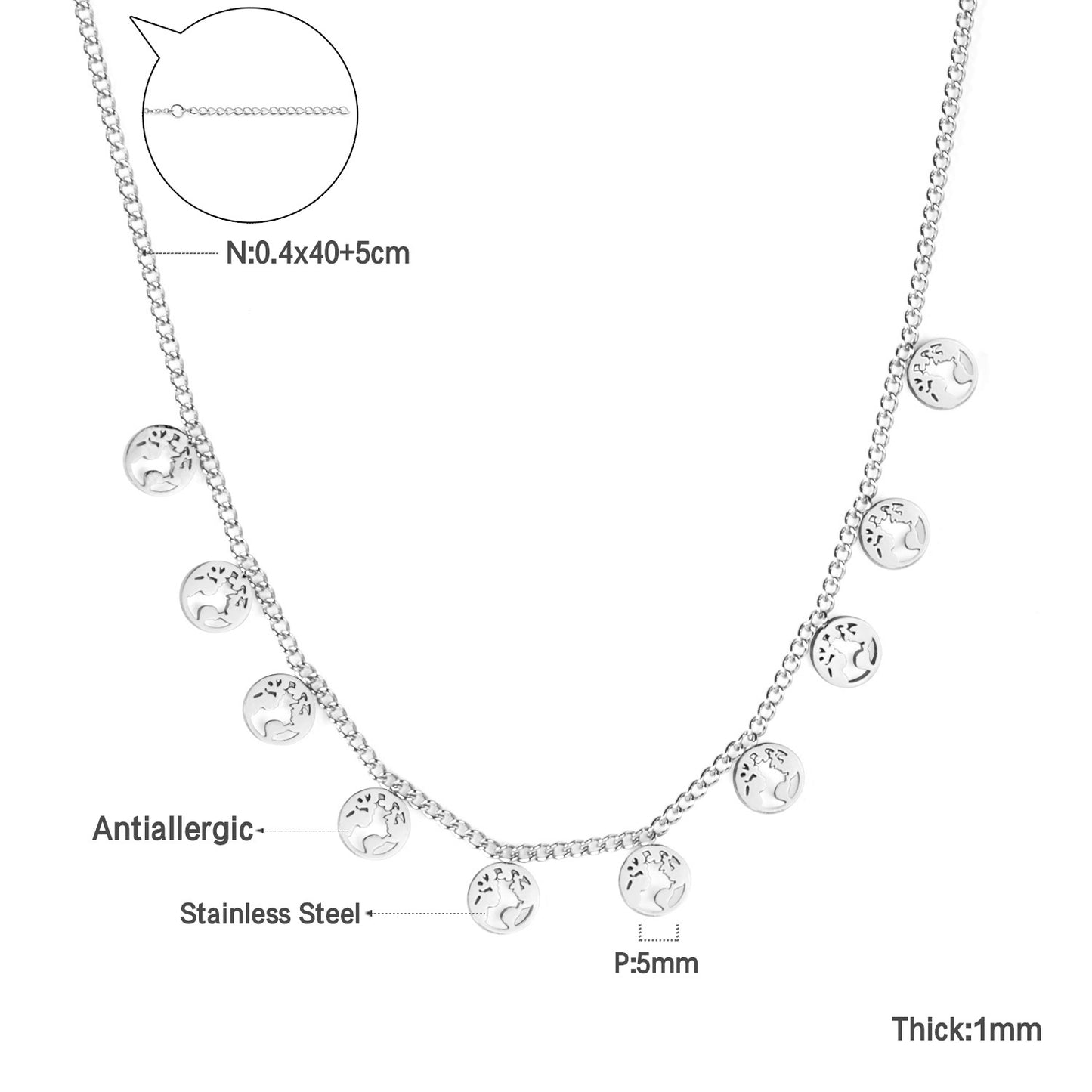 Niche High-grade Simple Temperamental Geometric Electroplated Stainless Necklaces