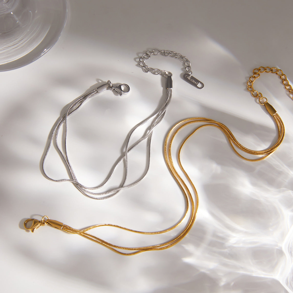 Stainless Steel Snake Bones Chain Stacked Light Luxury Minority Bracelet