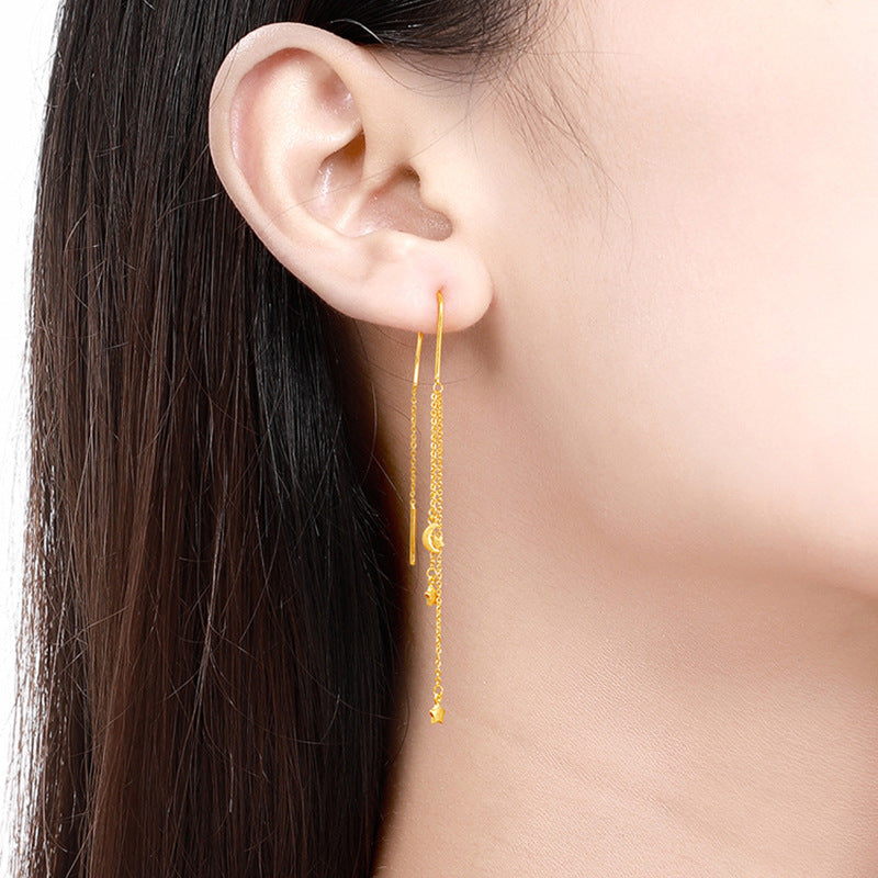Tassel Brass Plated Eardrop Gifts For Ear Line