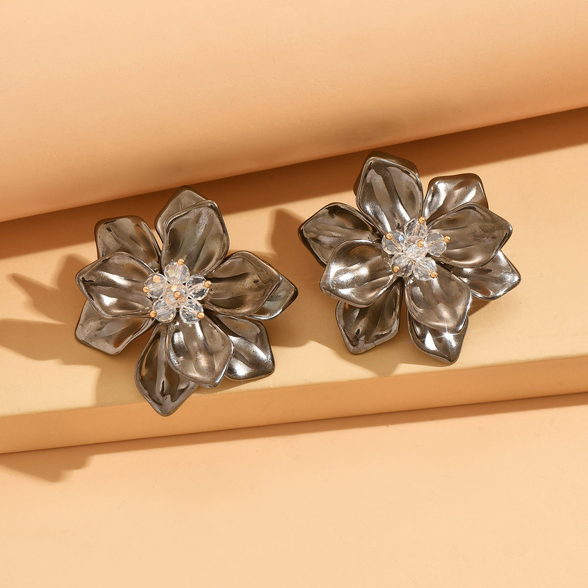 Acrylic Flower Vintage Fashion Exaggerated Handmade Sweet Earrings
