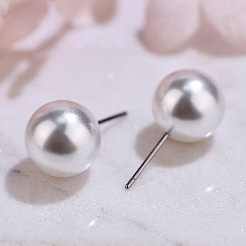 Simple Fashion Korean Style Temperament Ear Pearl Earrings