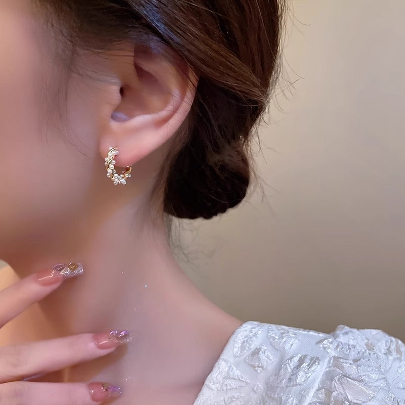 Women's Circle Pearl For Trendy Niche Design Earrings
