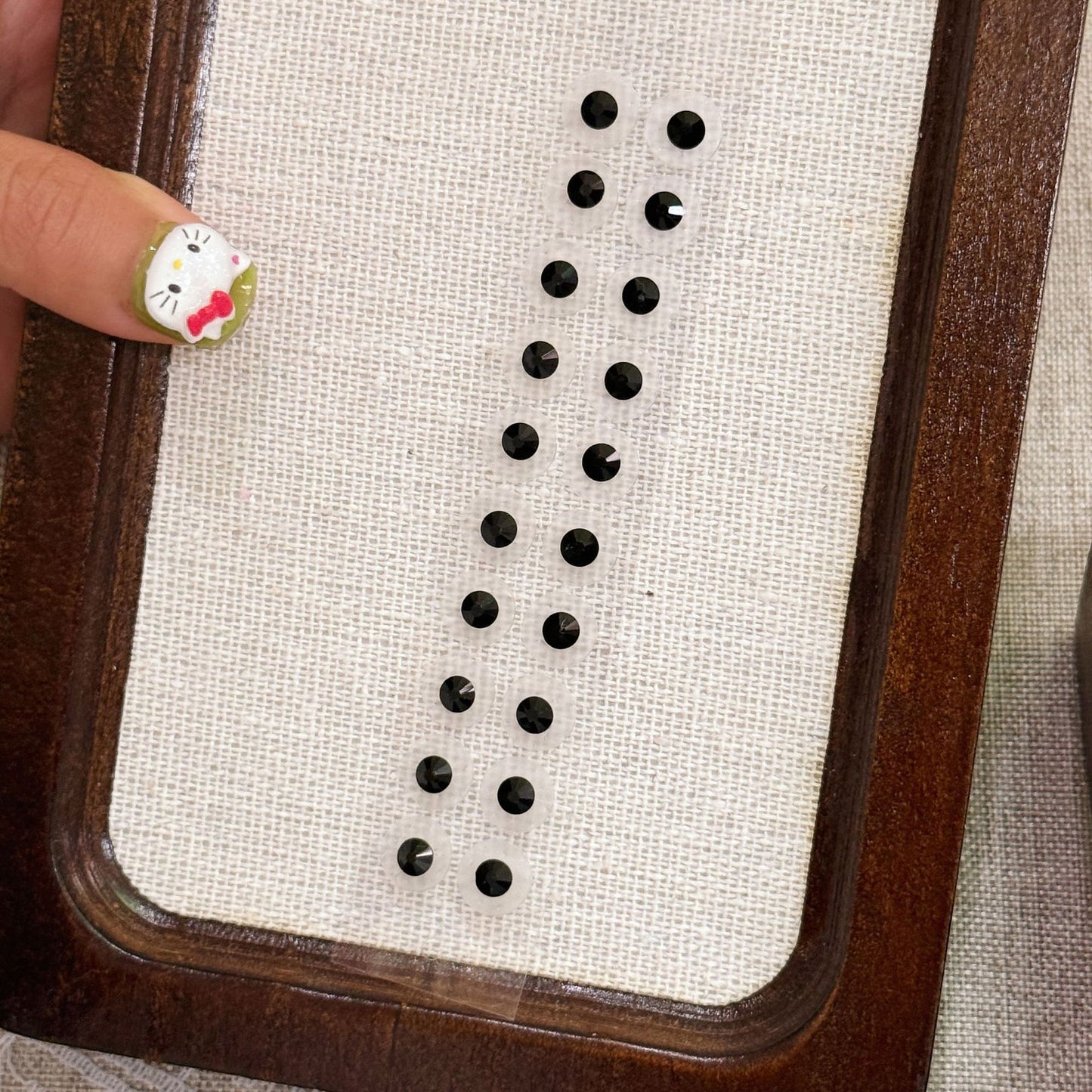 Fashion Auricular Point Sticker Crystal Ear Patch Bead Massage Stress Earrings