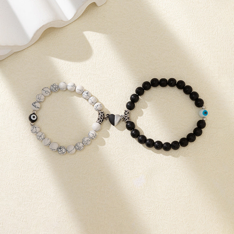 Women's & Men's Evil Eye Design Stone Suit Love Bracelets