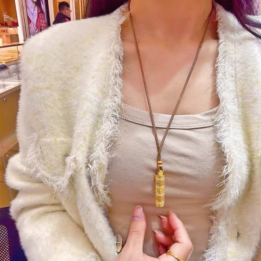 Gold Carry-on Golden Buddha Brass Gold-plated Necklaces