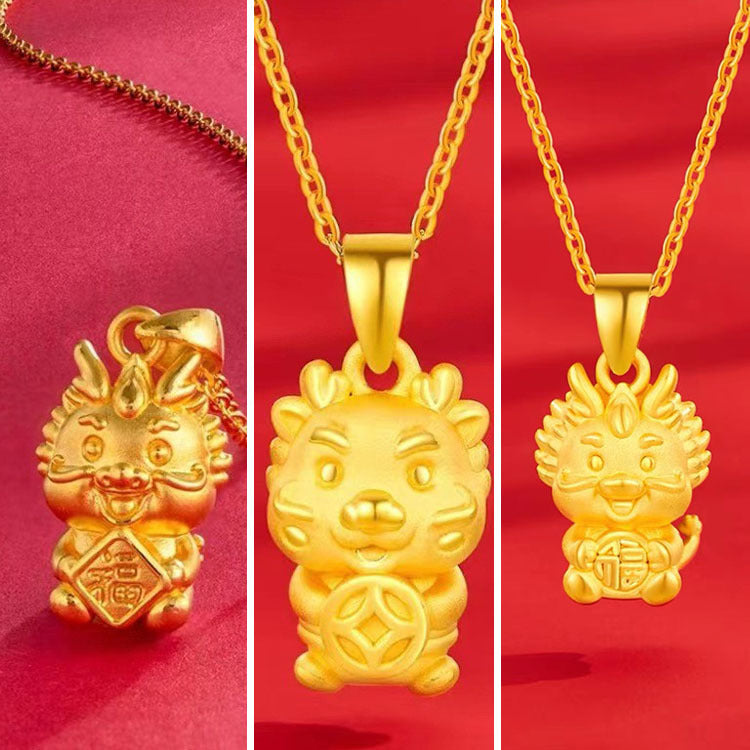 Zodiac Series Life Fu Character Hug Pendants