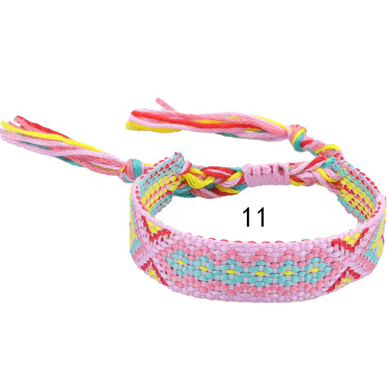 Nepal Ethnic Style Woven Colorful Tassel Lucky Friendship Bracelets