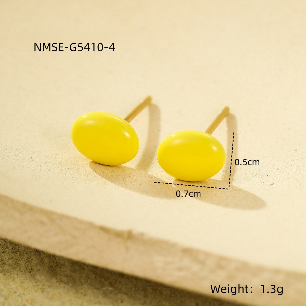 Autumn Simple Colorful Oil Stainless Steel Earrings