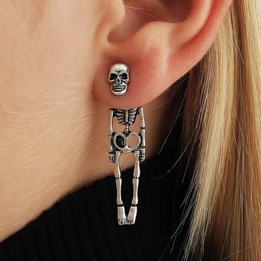 Retro Skeleton Simulation Human Detachable Ghost Earrings