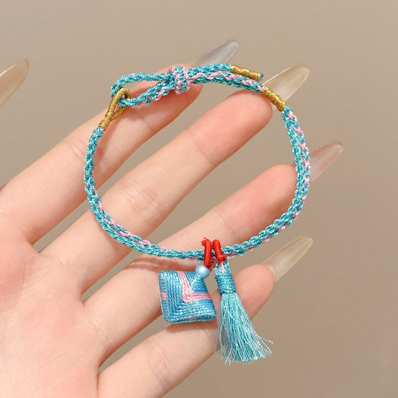 Women's & Men's Colorful Braided Rope Thread Design Simple Bracelet