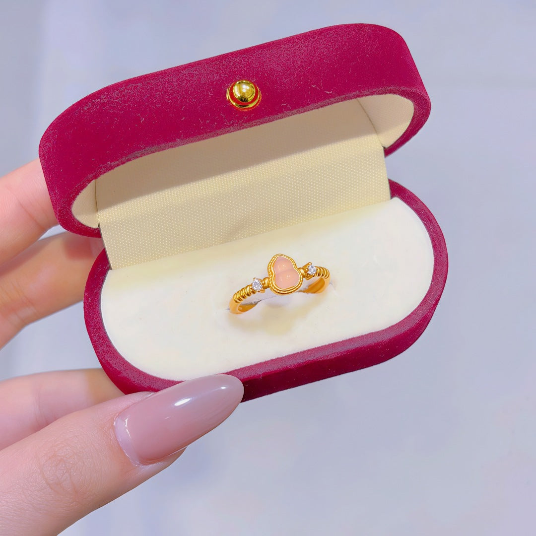 Women's Alluvial Gold Retro Affordable Luxury Design Brass Plated Fashion Ring