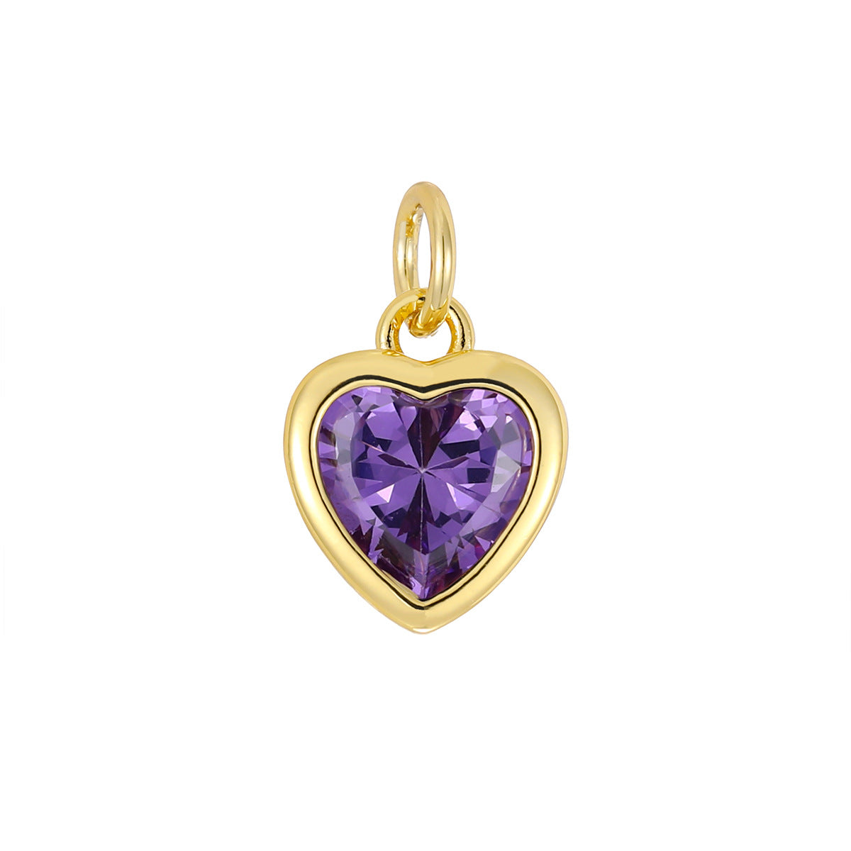 Love Gold Zircon Peach Heart Handmade High Pendants