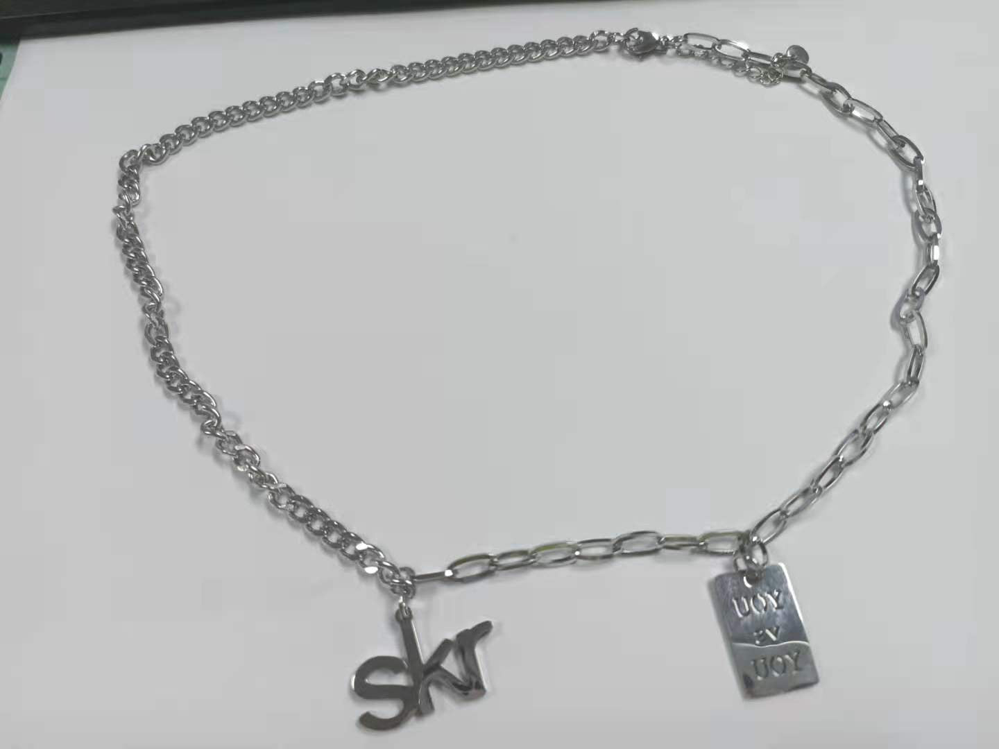 Women's & Men's Fashion Simple Titanium Steel Sweater Chain Personalized Hip Hop Necklace