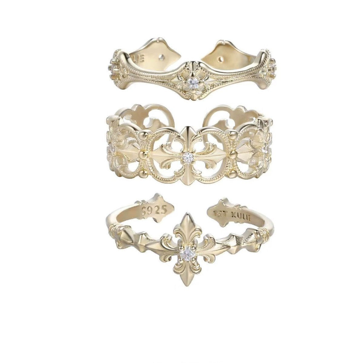 Women's Niche Design Light Luxury Index Finger Twin Ring