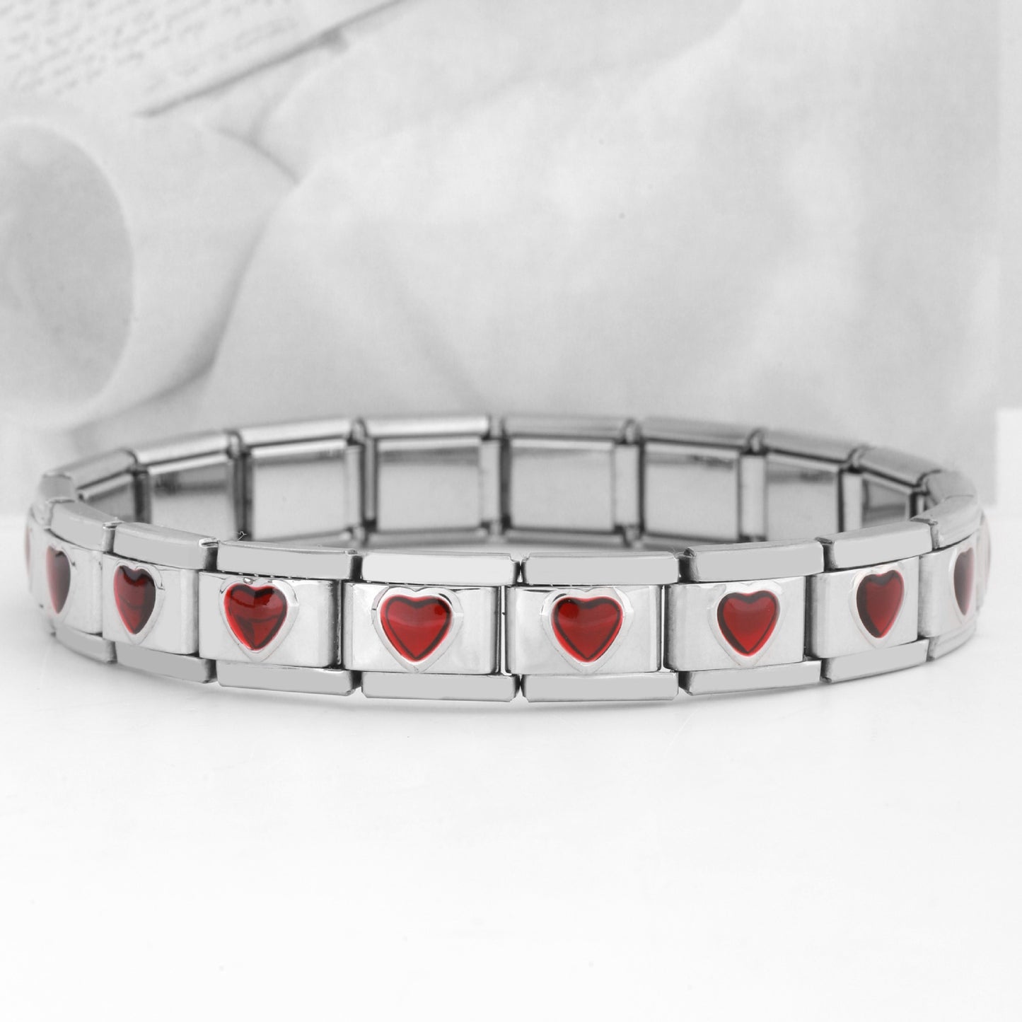 Stainless Steel Heart Love Purple Pink Bracelets