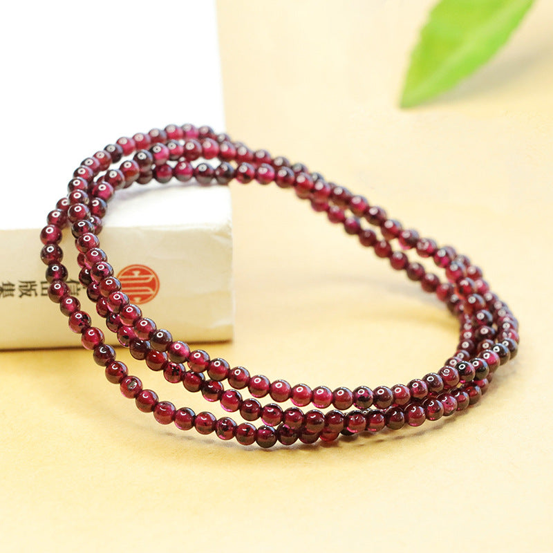 Women's Garnet Wine Red Crystal Gift Bracelet
