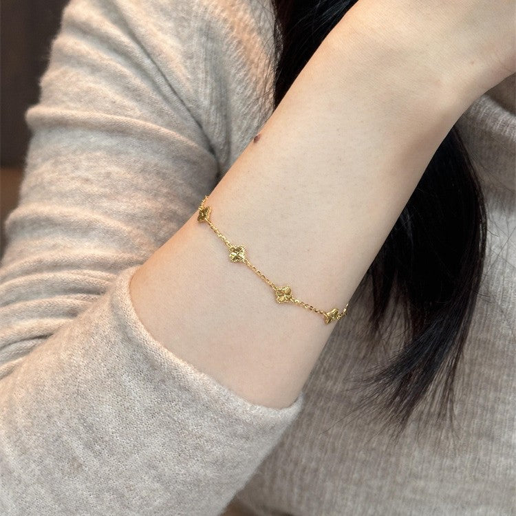 Women's Laser Lucky Four-leaf Clover Exquisite High-grade Bracelets