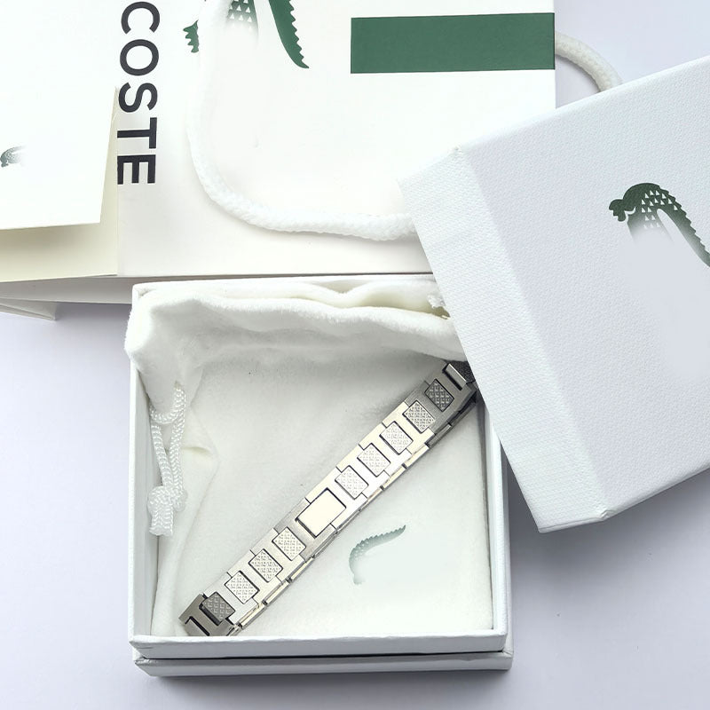 Women's & Men's Box Stainless Steel Crocodile Adjustable Strap Bracelets