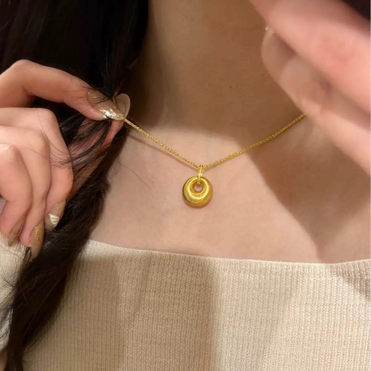 Women's Delicate Heart Light Luxury Graceful Fashionable Butterfly Clavicle Necklace