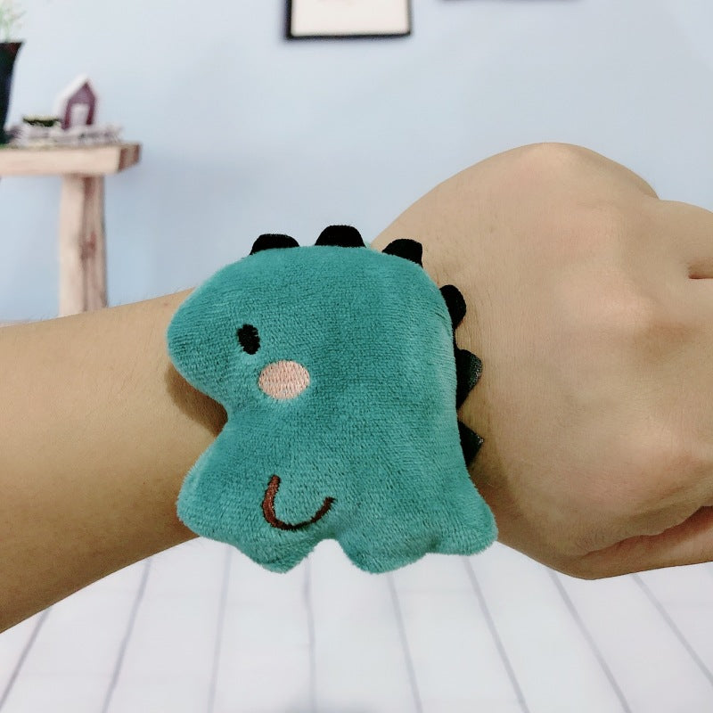 Children's Plush Cartoon Pop Cute Sun Flower Couple Female Dinosaur Slap Bracelet