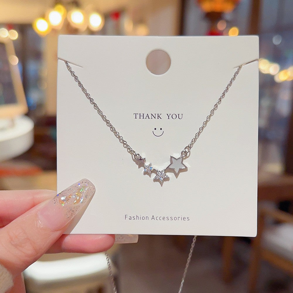 Female Summer Temperament Wild Titanium Steel Clavicle Necklaces