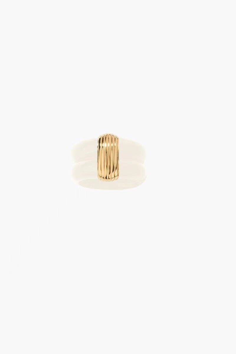 Striped Niche High Sense Gold Black Rings