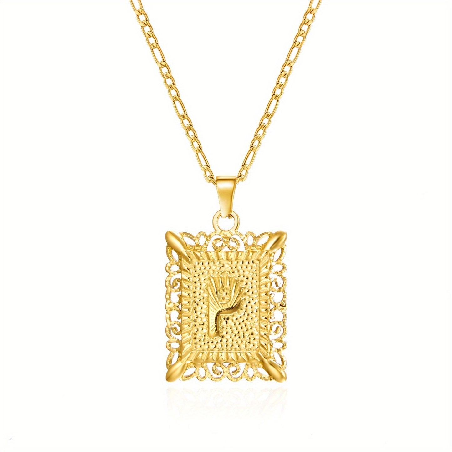 Clavicle Square Tag Gold-plated Does Not Necklace