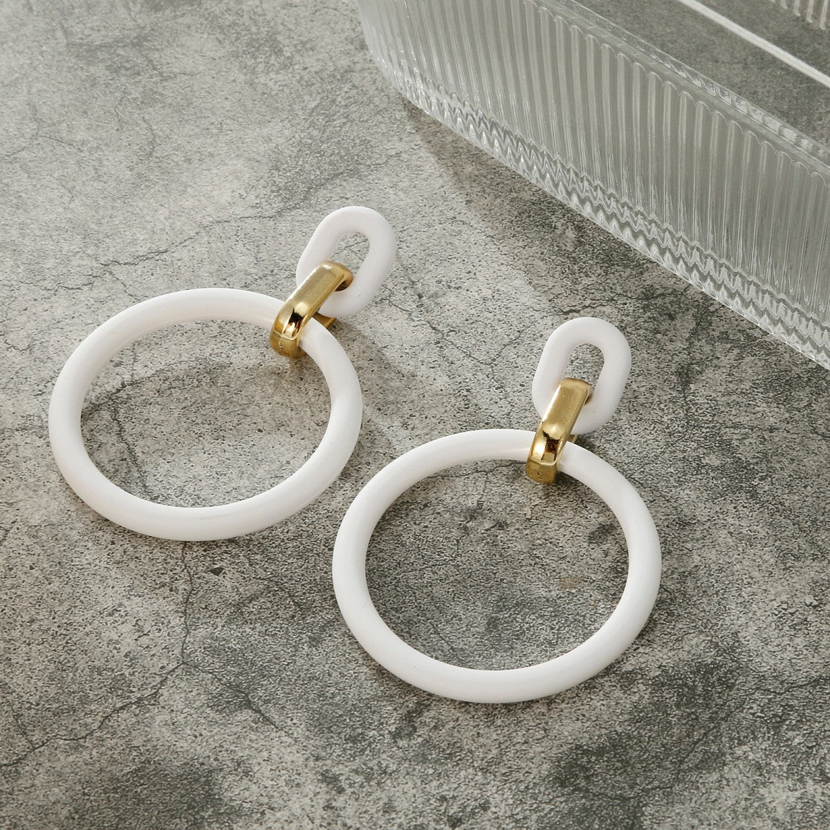 Color Personality Geometry Fashion Retro Spray Earrings