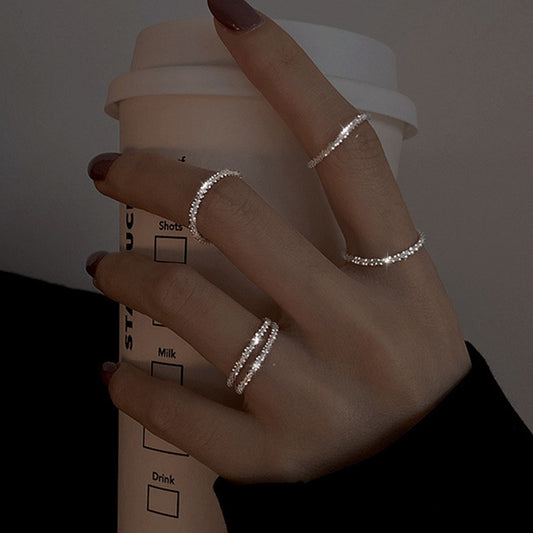 Starry Sky Single Female Milky Way Chain Super Fairy Twin Ring