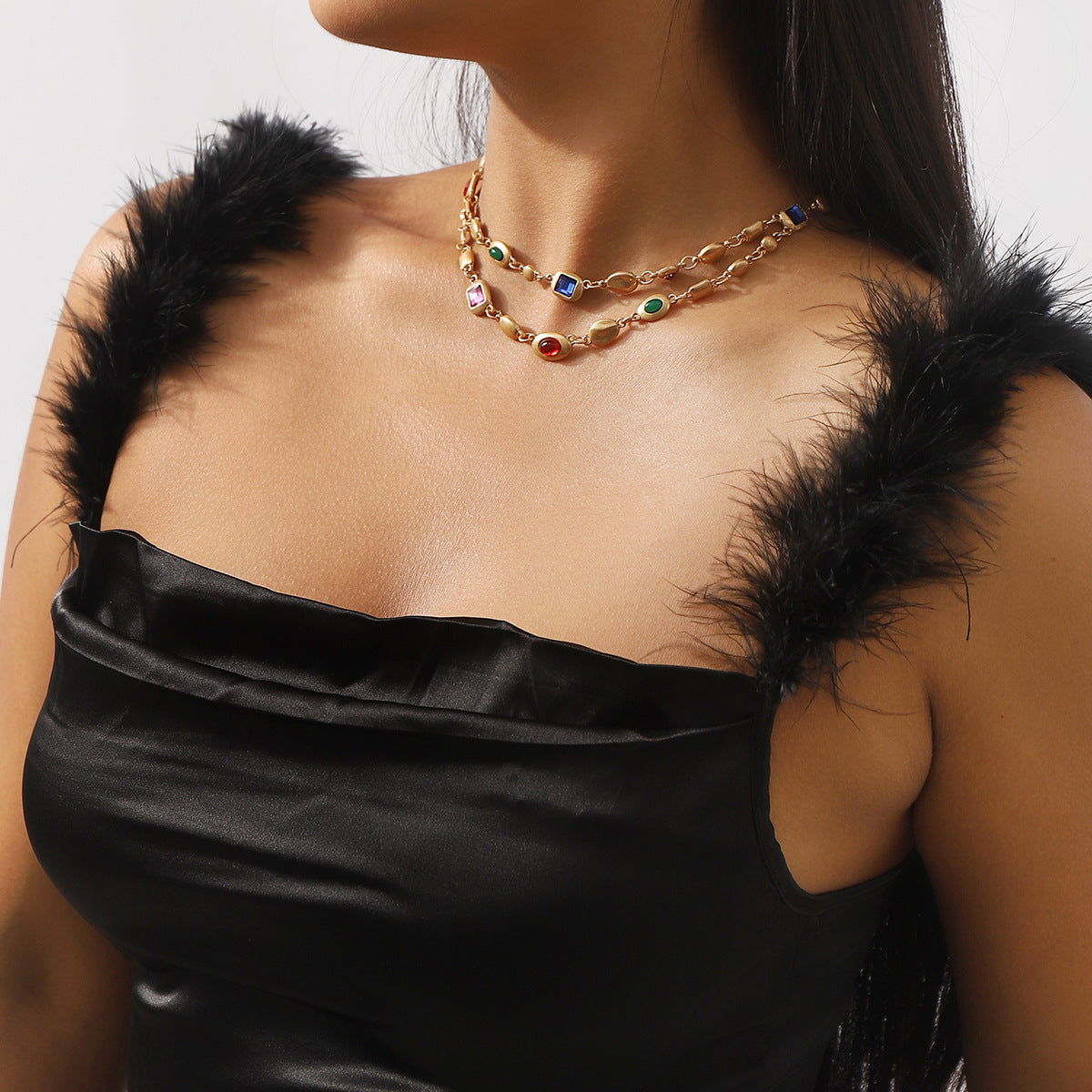 Ethnic Style Diamond Light Luxury Delicate Sense Necklace
