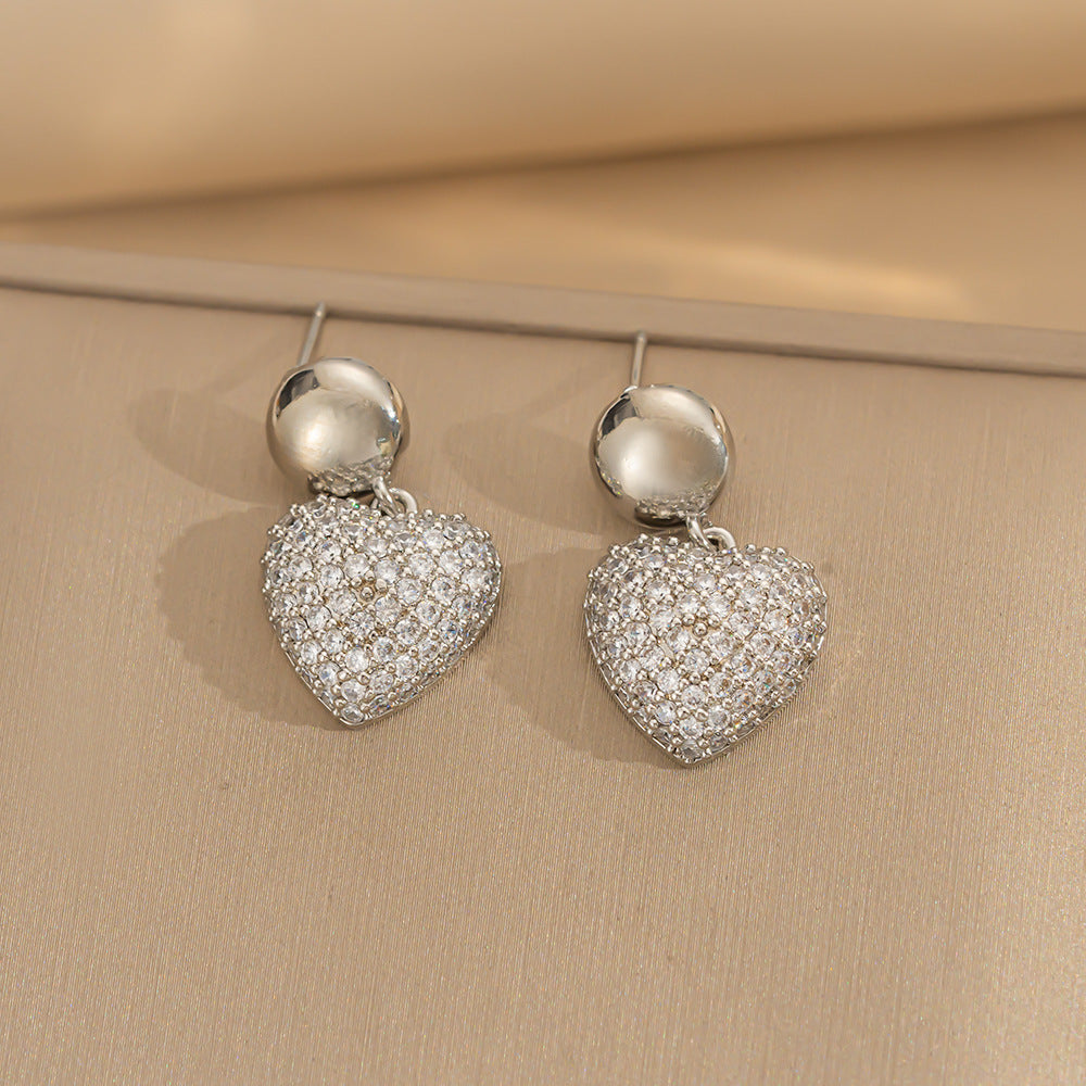 Simple Classic All Match Fashion Zircon Earrings
