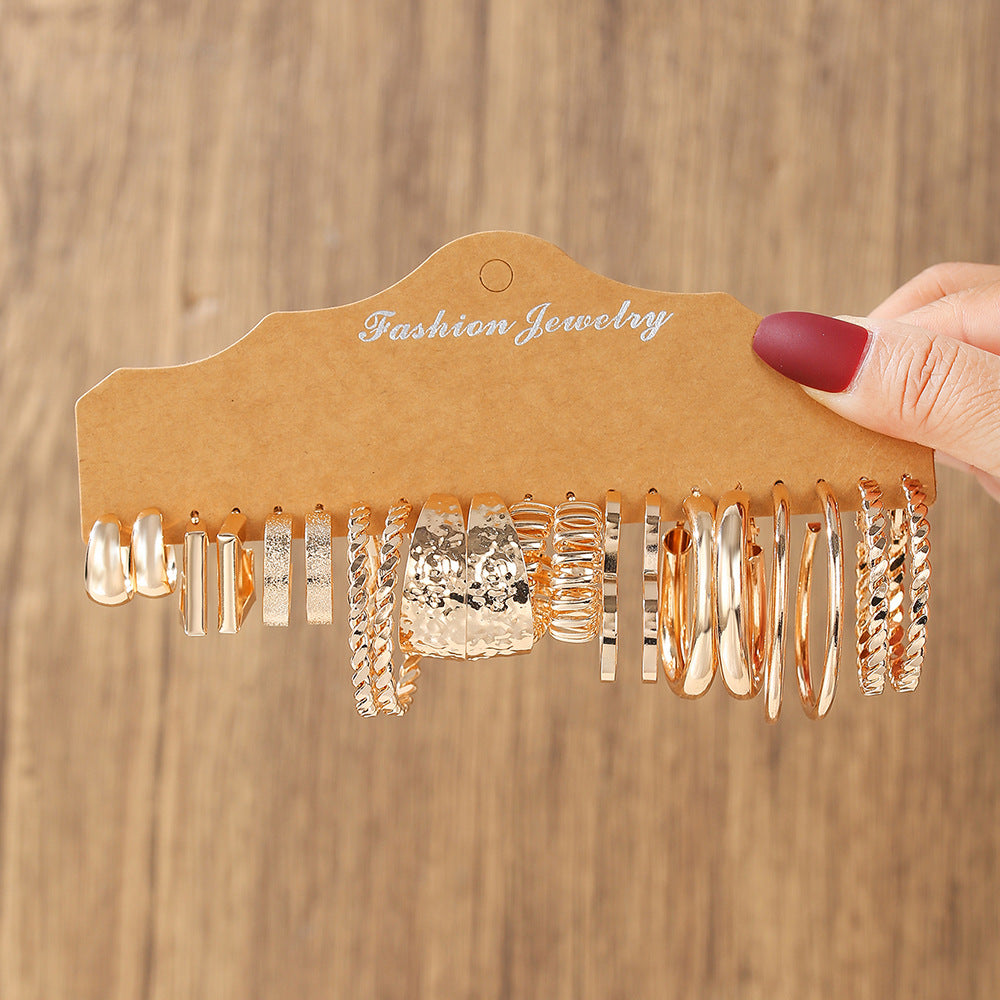 Exaggerated Personalized Shaped Ear Suit Electroplated Alloy Earrings