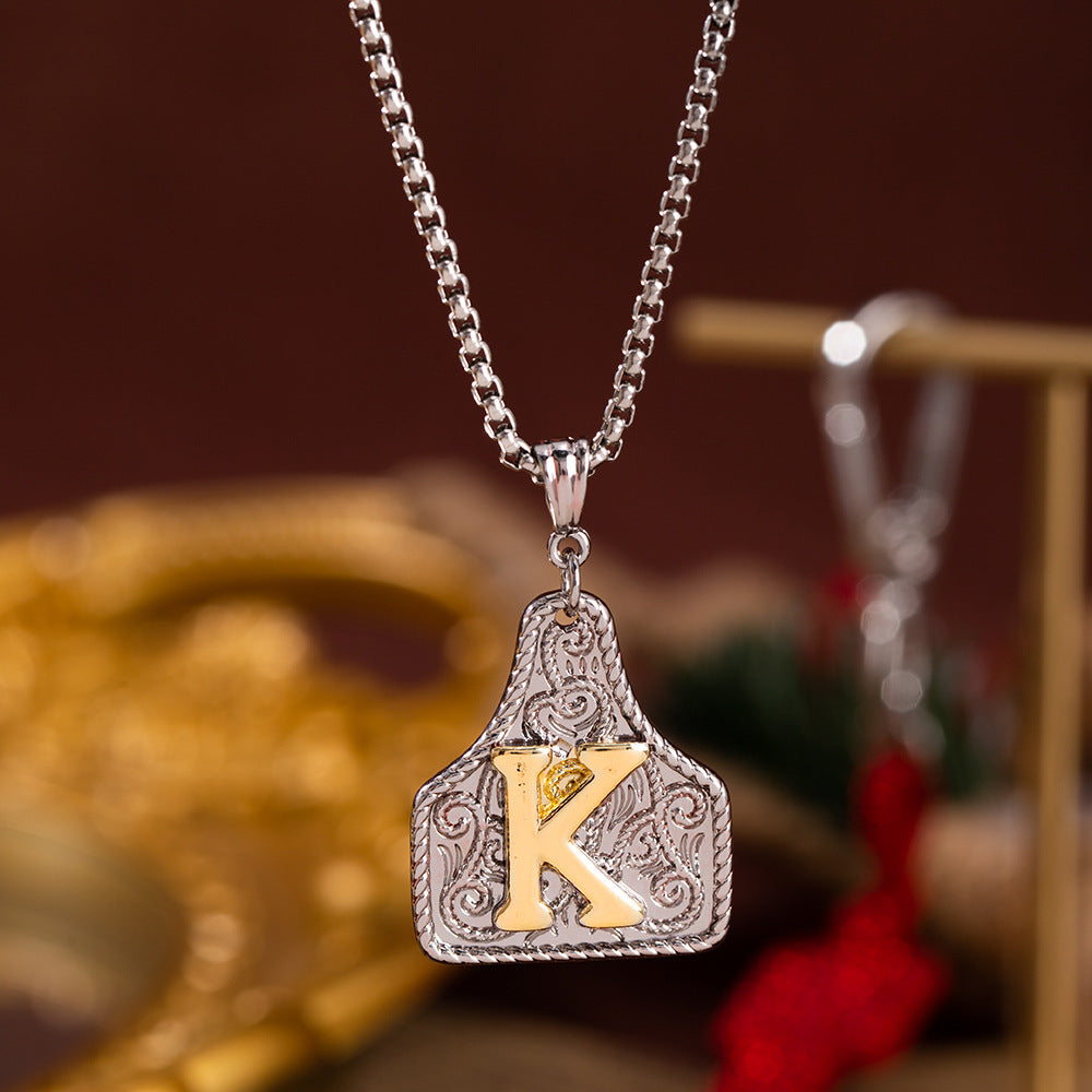 Women's Fashion English Letters Electroplated Copper For Design Personalized Clavicle Necklace