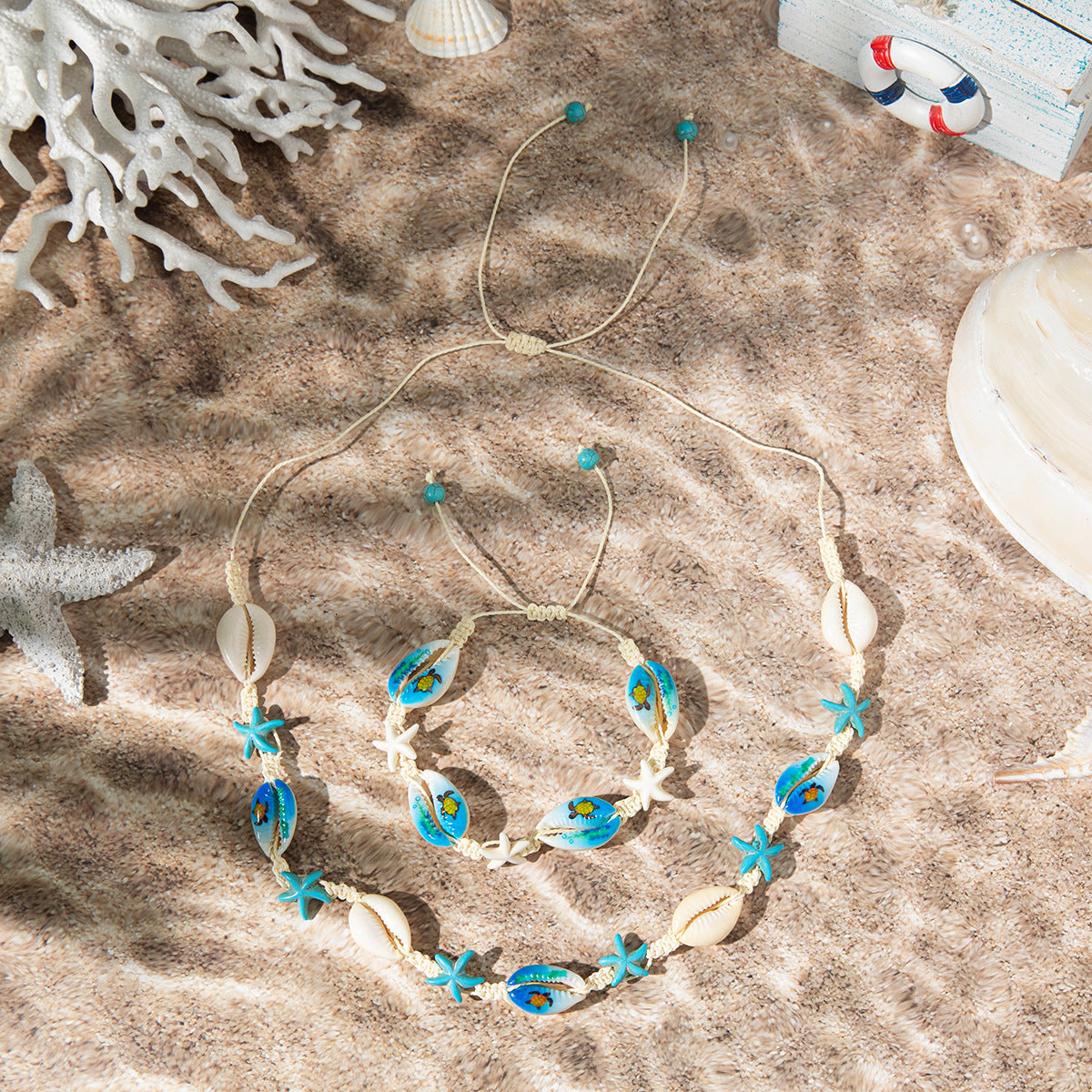 Holiday Ocean Style Cartoon Shell Design Starfish Necklaces