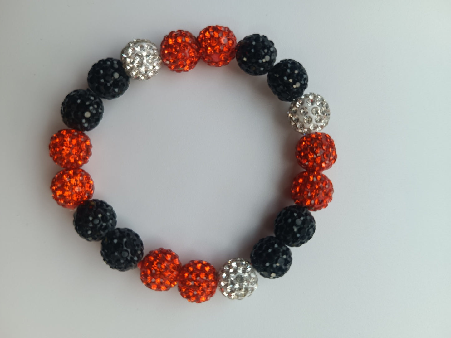 Polymer Clay Rhinestone Ball Filament Hip Bracelet