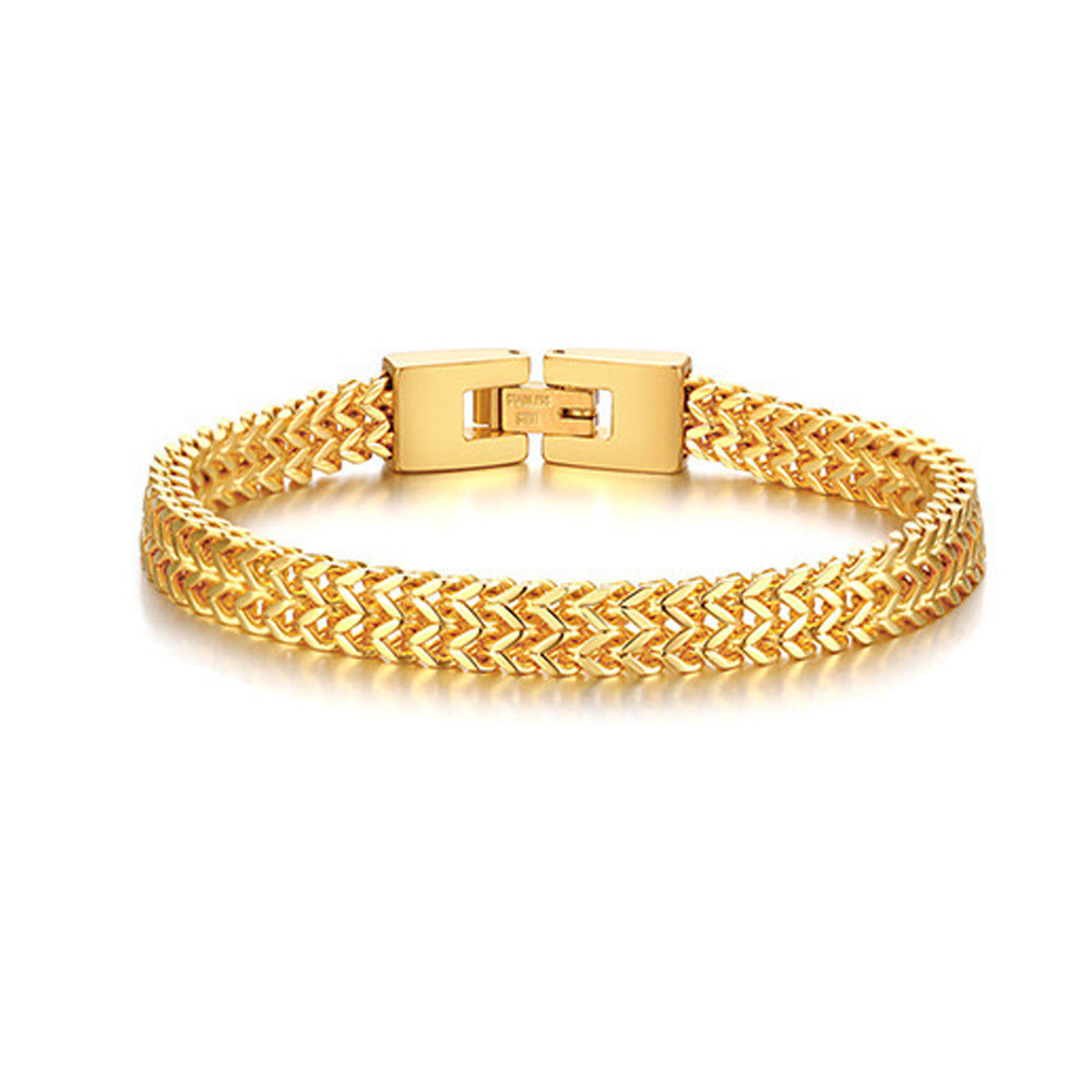 Men's Stainless Steel Keel Chain Trendy Hip Hop Bracelets