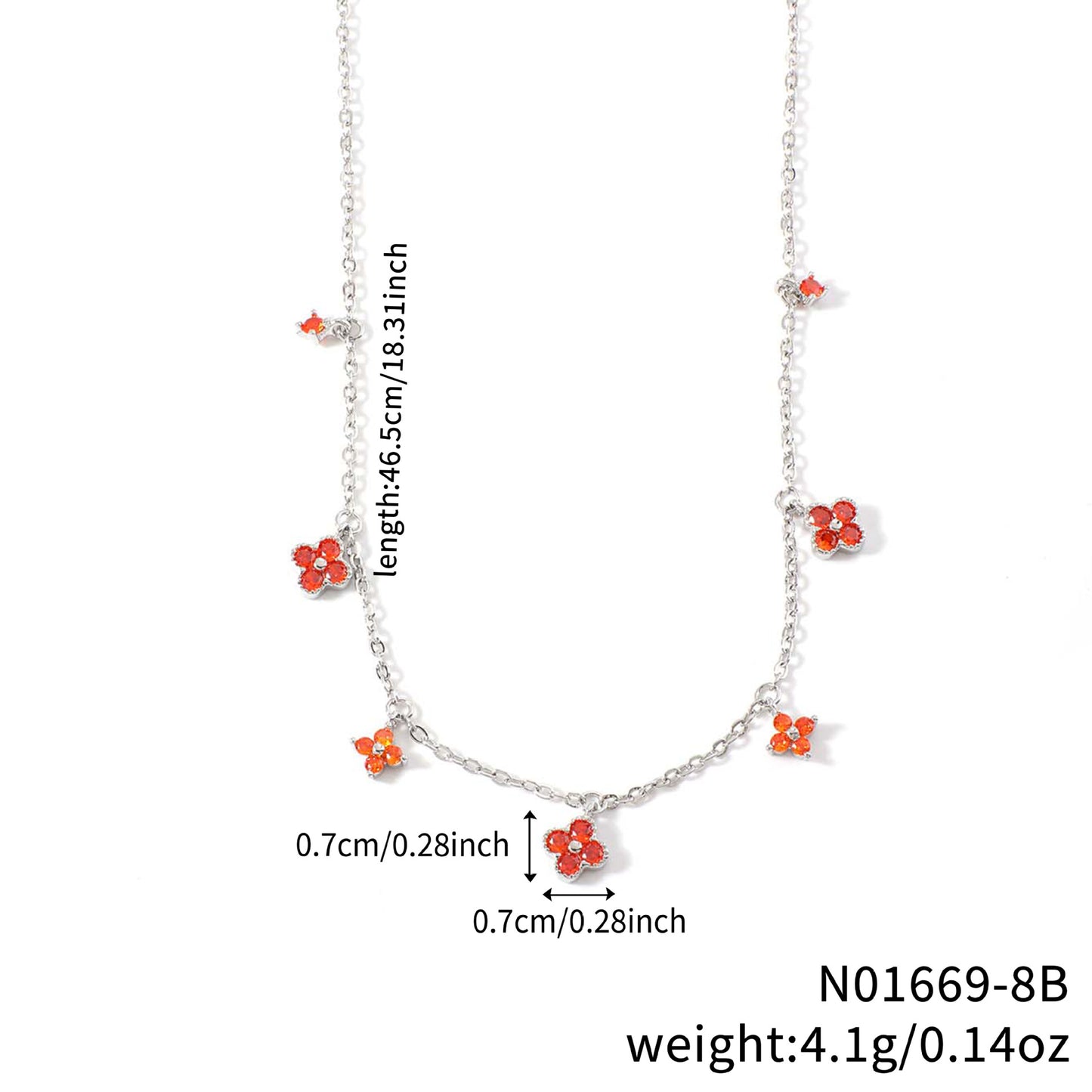 Elegant Light Luxury Clover Four-leaf Flower-shaped Clavicle Chain Necklaces