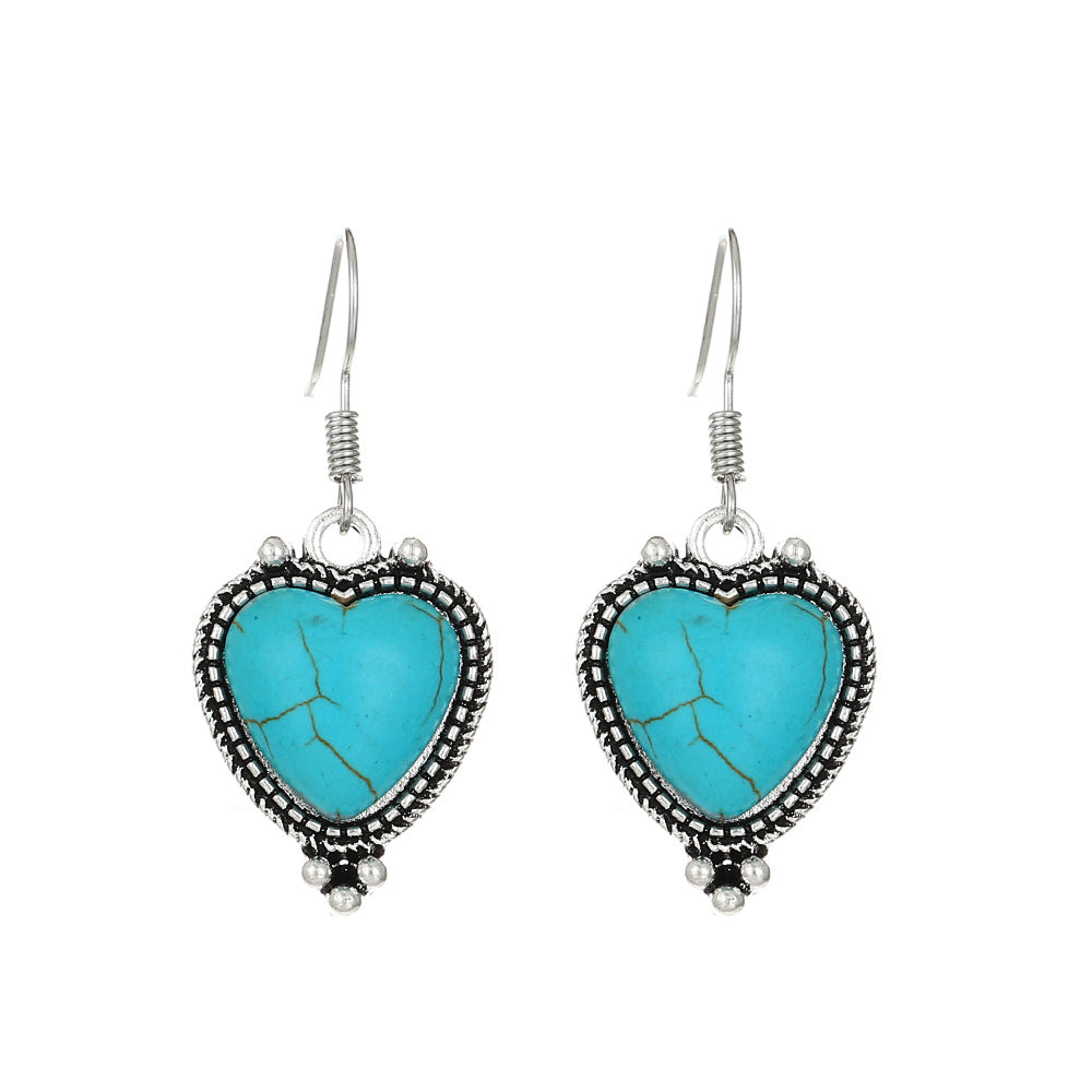 Water Drop Creative Topaz Colorful Gemstone Earrings