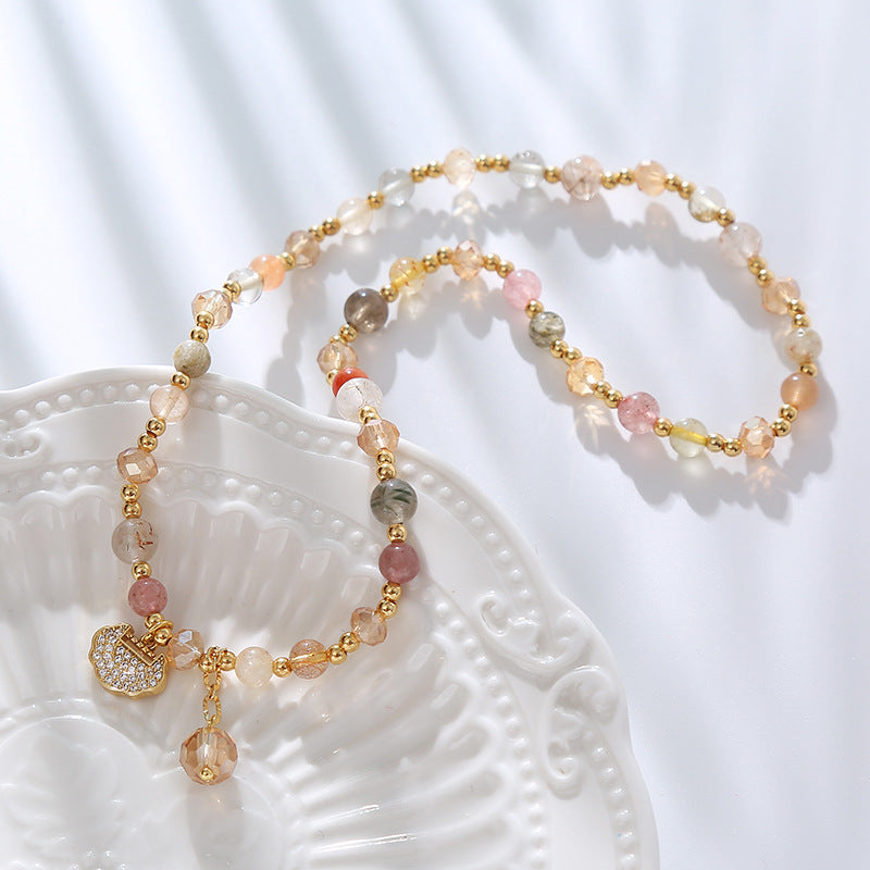 Natural Colorful Hair Crystal Female National Fashion Safety Bracelets