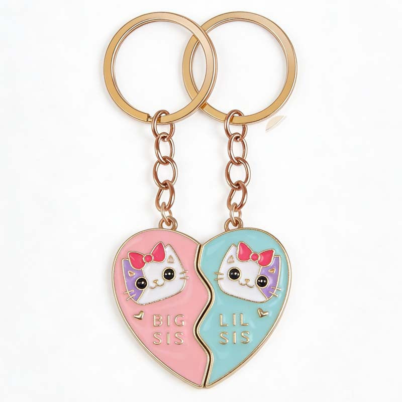 Love Magnetic Good Friend Heart-shaped Three-piece Necklace