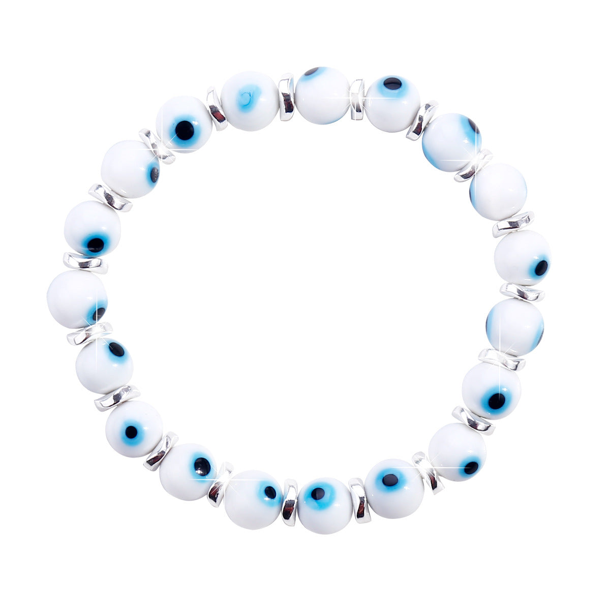 Women's & Men's Haematite Glass Eye Beaded Devil Bracelet