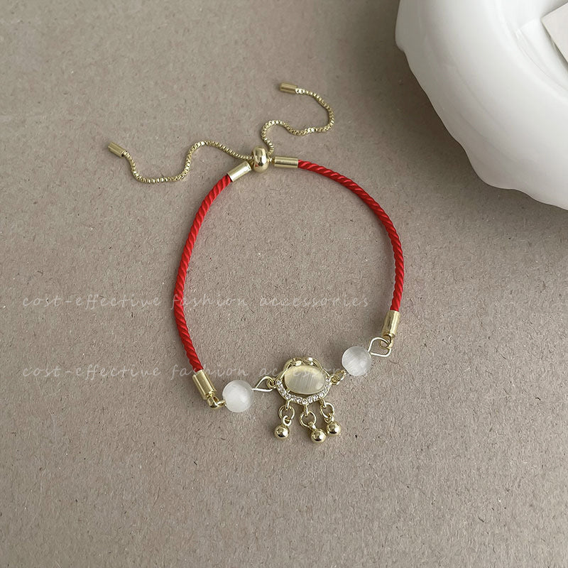 Safety Lock Opal Pull Red Rope Original Bracelets