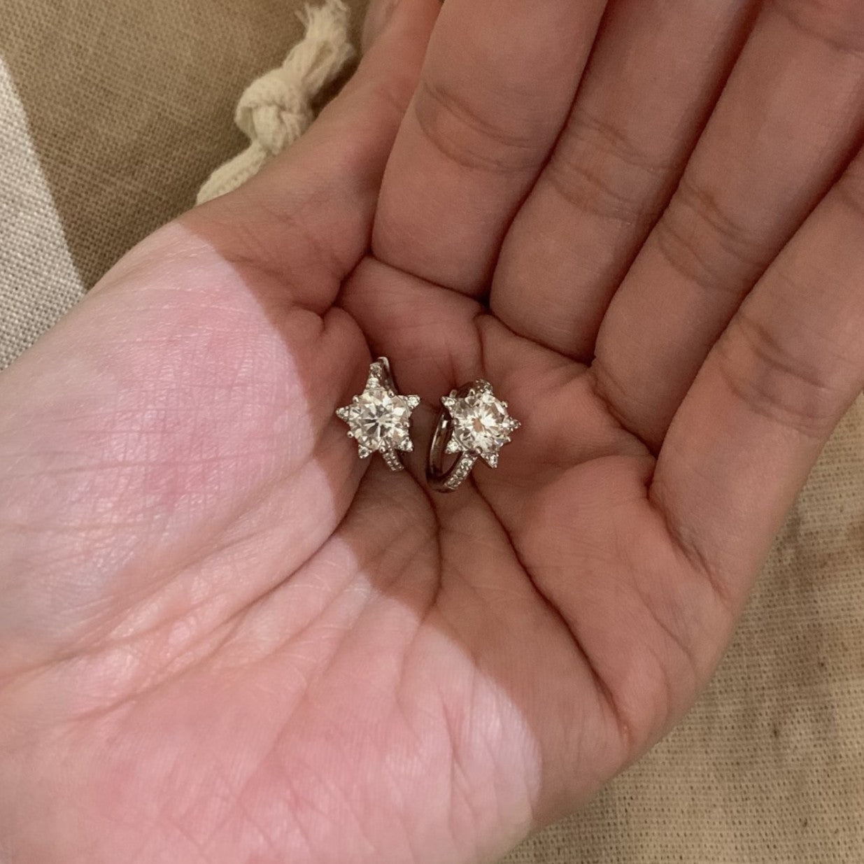 Zircon Female Temperament Light Luxury Design High Sense Ear Clip Earrings