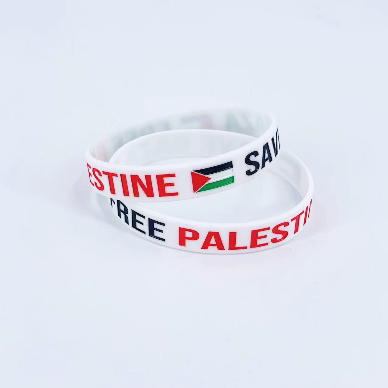 Palestinian Flag Engraved Color Gaza Logo Pattern Support Bracelets
