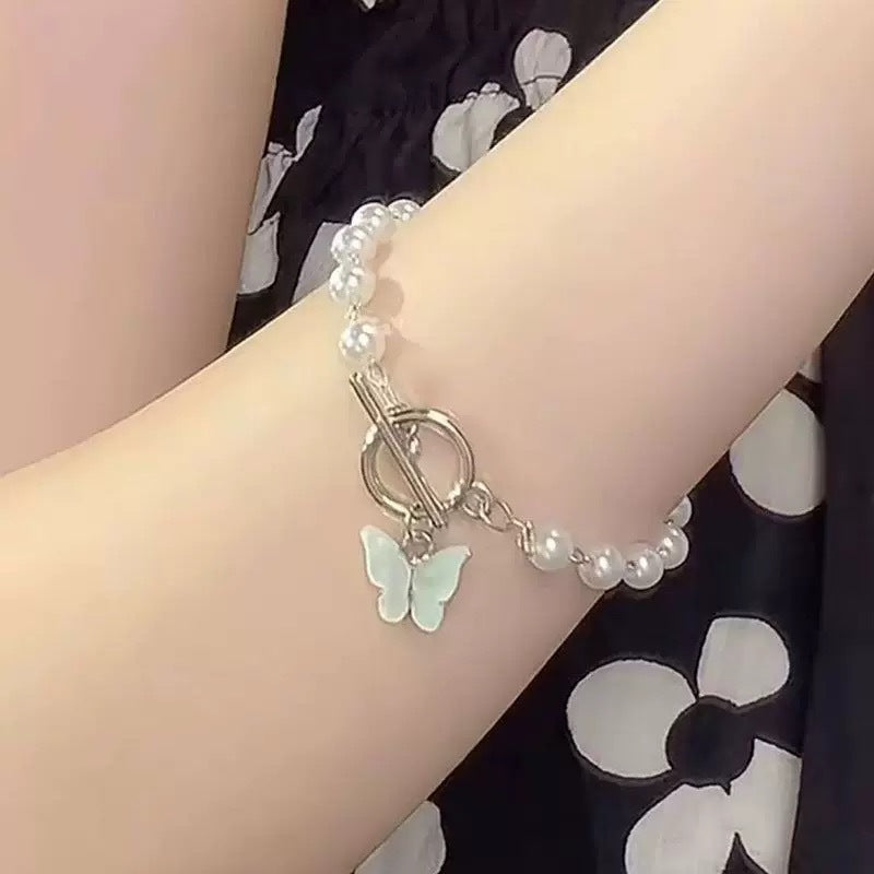 Sea Blue Pearl Light Luxury Minority Delicate Bracelet