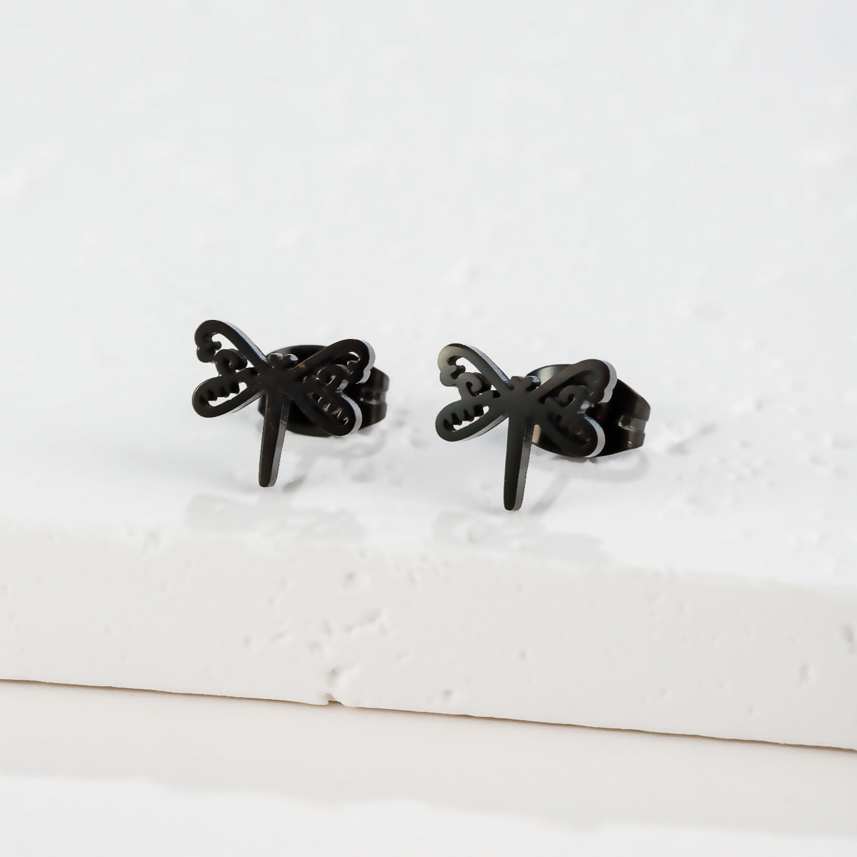 Women's Fashion Stainless Steel Personality Simple Style Bowknot Stud Earrings