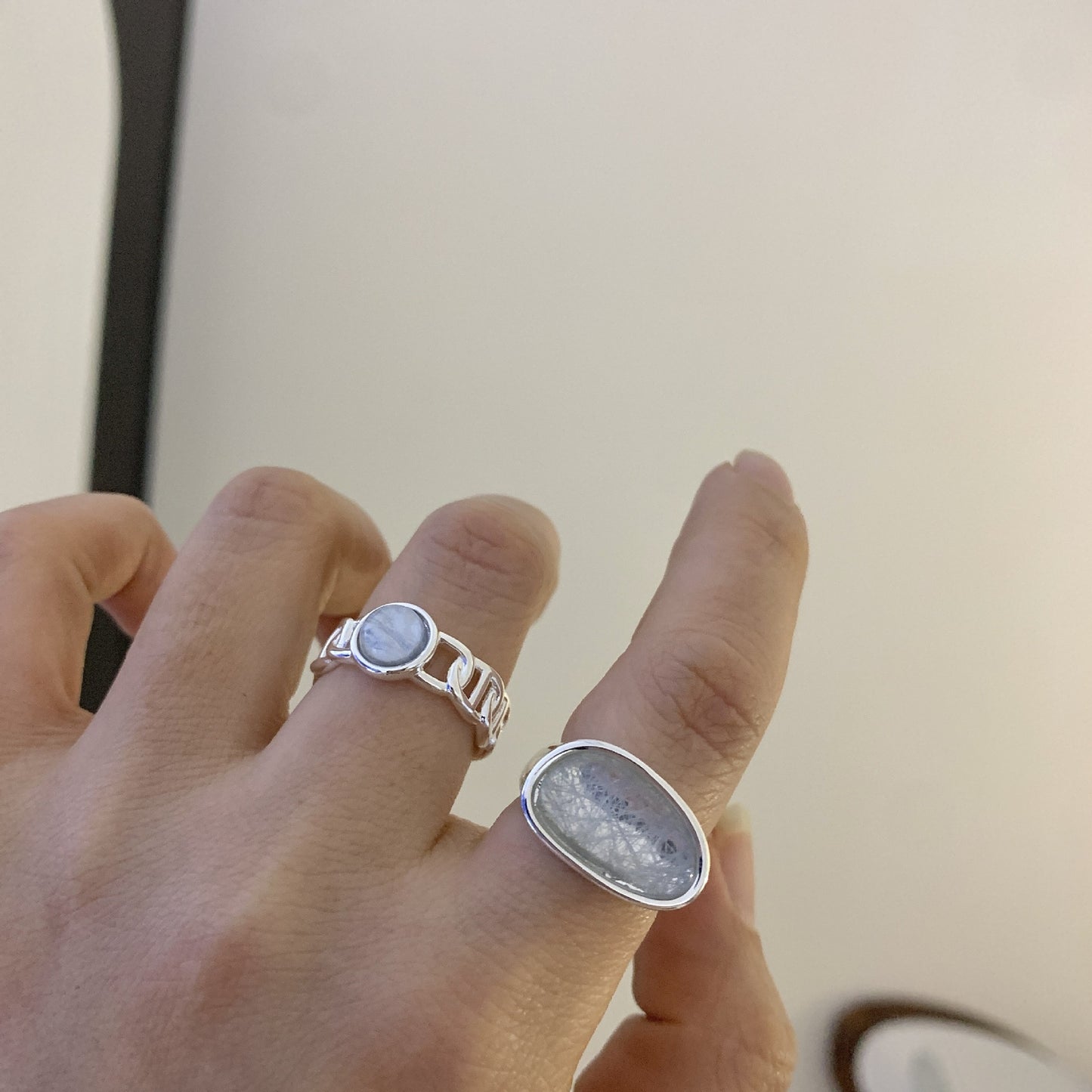 Advanced Niche Unique Decoration Fritillary Tigereye Rings